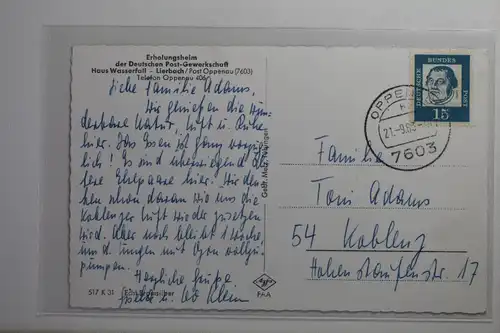 AK Lierbach Erholungsheim der Deutschen Post-Gewerkschaft 1963 #PI732