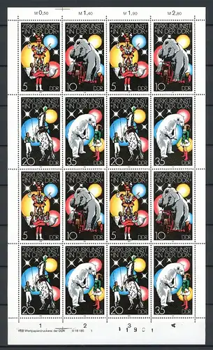 DDR ZD-Bogen 2364-2367 postfrisch WPD 1, breiter Unterrand #JE719