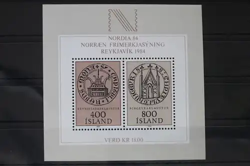 Island Block 4 mit 588-589 postfrisch #UZ588