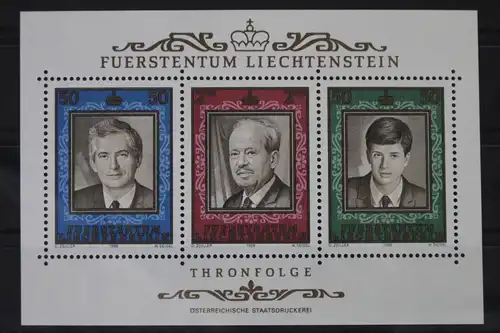 Liechtenstein Block 13 mit 942-944 postfrisch #UZ794