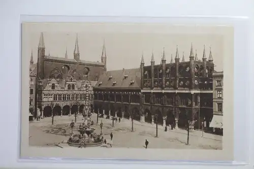 AK Lübeck Rathaus vom Markt aus #PI765