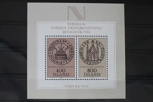 Island Block 4 mit 588-589 postfrisch #UZ589