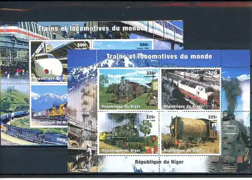 Niger Kleinbogensatz 1444-1459 postfrisch Eisenbahn #IX120