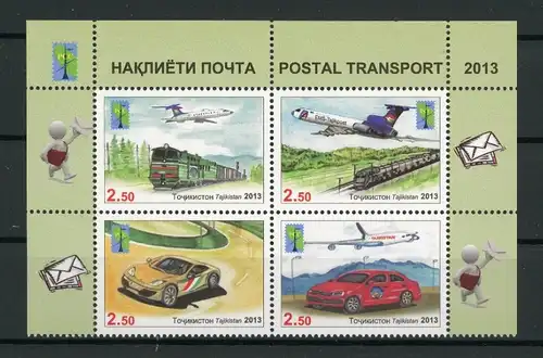 Tadschikistan Kleinbogen 623-626 A postfrisch Eisenbahn #IX166