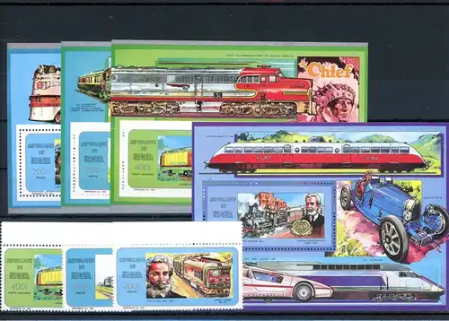 Niger Kleinbogensatz 1144-1146, Block 76 A postfrisch Eisenbahn #IX118