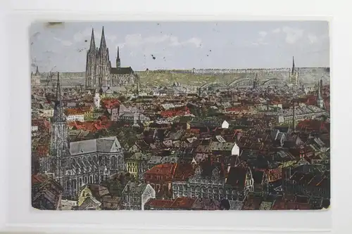 AK Köln am Rhein Blick von der Herz Jesu Kirche 1913 #PI902