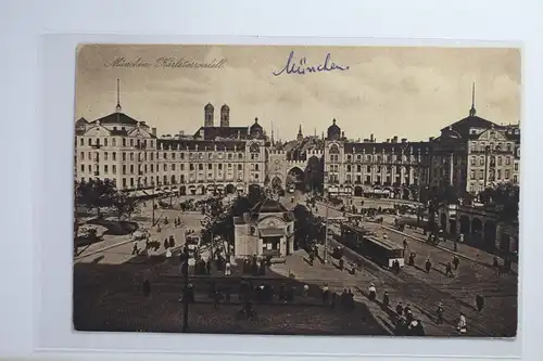 AK München Karlstorrondel mit Straßenbahn #PI822