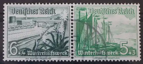 Deutsches Reich Zd W123 gestempelt Zusammendruck ungefaltet #VG095