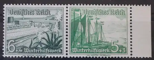 Deutsches Reich Zd W123 postfrisch Zusammendruck ungefaltet #VG105