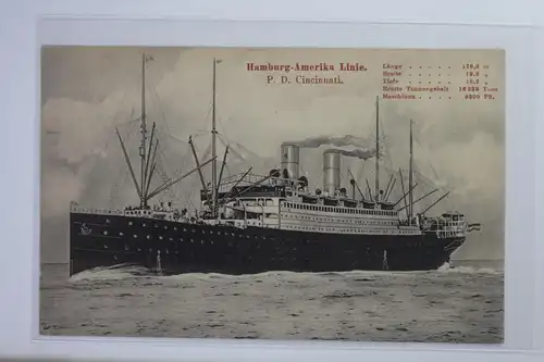 AK Hamburg-Amerika-Linie P. D. Cincinnati #PI950