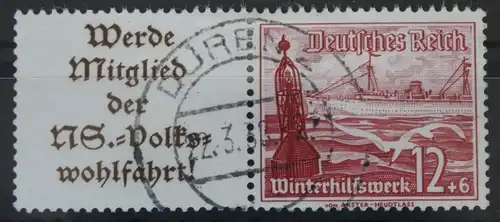 Deutsches Reich Zd W127 gestempelt Zusammendruck ungefaltet #VG144