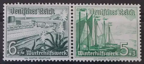 Deutsches Reich Zd W123 postfrisch Zusammendruck ungefaltet #VG104