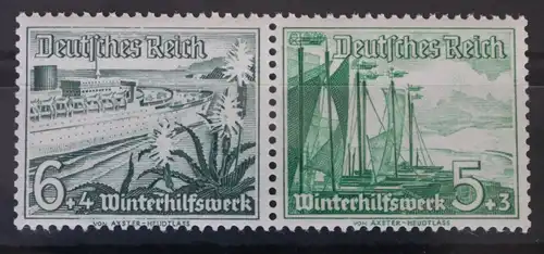 Deutsches Reich Zd W123 postfrisch Zusammendruck ungefaltet #VG102