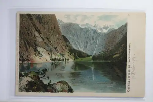 AK Obersee (Gegen die Teufelshörner) Künstlerkarte #PI814