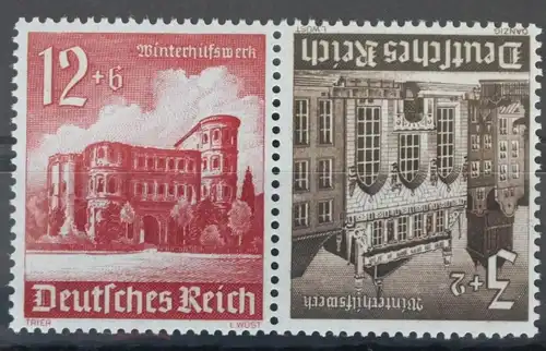Deutsches Reich Zd K37 postfrisch Zusammendruck ungefaltet #VG481