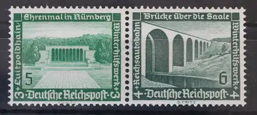 Deutsches Reich Zd W119 postfrisch Zusammendruck ungefaltet #VG039