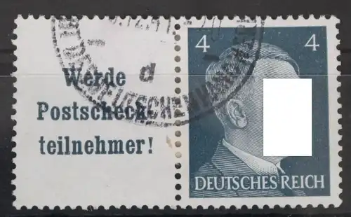 Deutsches Reich Zd W152 gestempelt Zusammendruck ungefaltet #VG631