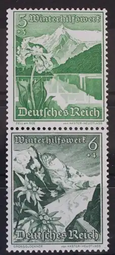 Deutsches Reich Zd S245 postfrisch Zusammendruck ungefaltet #VG218