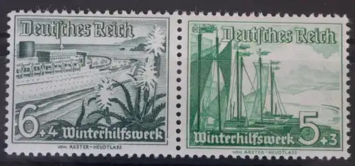 Deutsches Reich Zd W123 postfrisch Zusammendruck ungefaltet #VG099