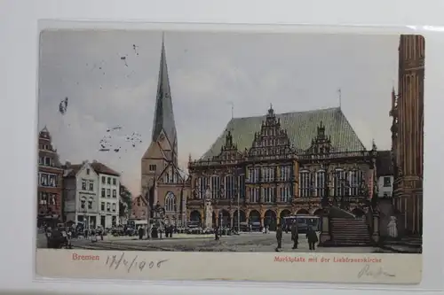 AK Bremen Marktplatz mit Liebfrauenkirche 1906 #PI873