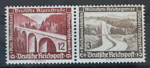 Deutsches Reich Zd W117 postfrisch Zusammendruck ungefaltet #VG025