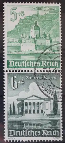 Deutsches Reich Zd S258 gestempelt Zusammendruck ungefaltet #VG386