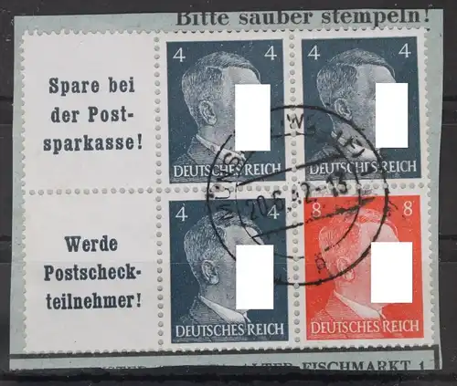 Deutsches Reich Zd W151, W152 und S278 gestempelt #VG777