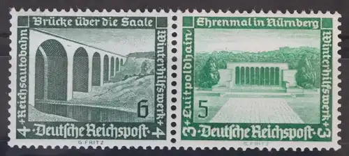 Deutsches Reich Zd W121 postfrisch Zusammendruck ungefaltet #VG062