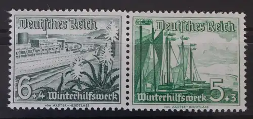 Deutsches Reich Zd W123 postfrisch Zusammendruck ungefaltet #VG101