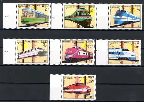 Kambodscha 1007-1013 postfrisch Eisenbahn #IX195