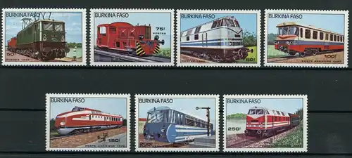 Burkina Faso 1043-1049 postfrisch Eisenbahn #IX179
