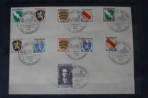 Fr. Zone Allgemeine Ausgabe 1-11 gestempelt mit Sonderstempel #VA999