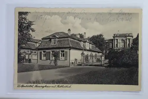 AK Wolfenbüttel Lessinghaus mit Bibliothek 1943 #PI970