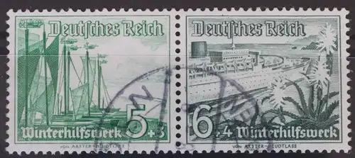 Deutsches Reich Zd W125 gestempelt Zusammendruck ungefaltet #VG124