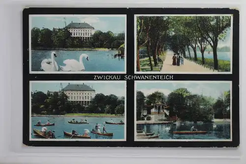 AK Zwickau Mehrbildkarte - Schwanenteich 1911 #PJ001