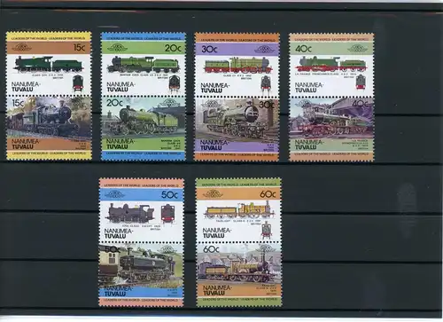 Tuvalu Nanumea 1-12 postfrisch Eisenbahn #IX191