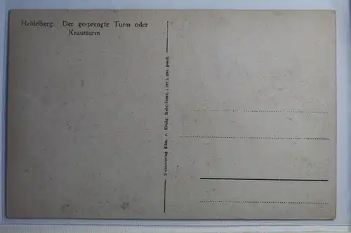 AK Heidelberg Der gesprengte Turm oder Krautturm #PJ131