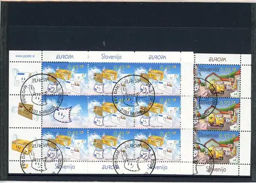 Slowenien Kleinbogen 682-83 gestempelt Post #JJ970
