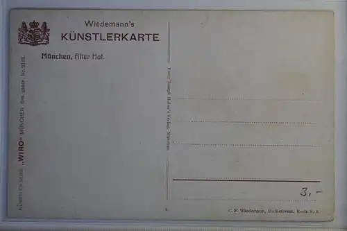 AK München Künstlerkarte - Alter Hof #PJ065