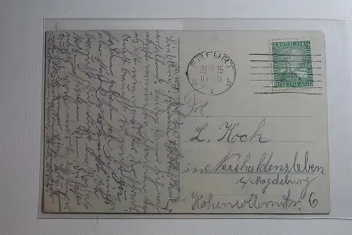 Deutsches Reich 375 auf Postkarte Erfurt Dom #BB508