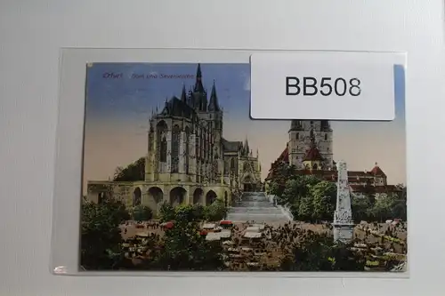 Deutsches Reich 375 auf Postkarte Erfurt Dom #BB508