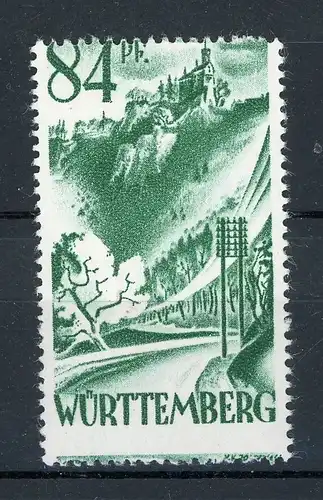 franz. Zone Württemberg 24 postfrisch waag. verzähnt #JJ881