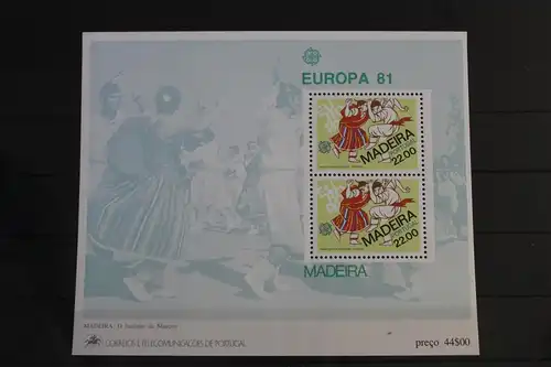 Portugal Madeira Block 2 mit 70 postfrisch #VI964