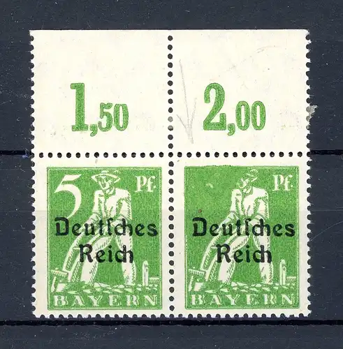 Deutsches Reich 119 II Fotoattest Tworek ** Falz im Oberrand #HF187
