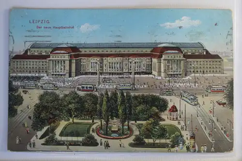 AK Leipzig Der neue Hauptbahnhof 1915 #PJ119