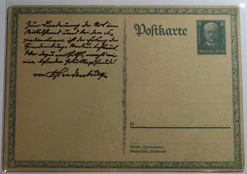 Deutsches Reich P207 als Ganzsache #BB517