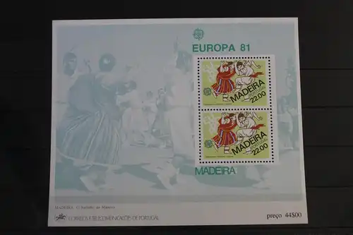 Portugal Madeira Block 2 mit 70 postfrisch #VI965
