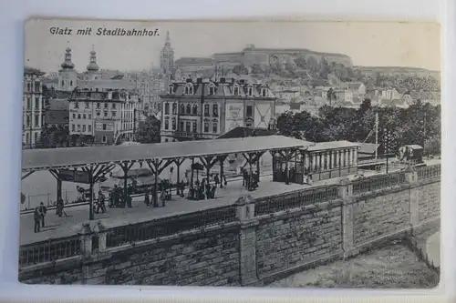 AK Glatz Stadtbahnhof 1929 #PJ121