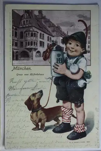 AK München Gruß vom Hofbräuhaus 1902 #PJ151