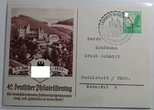 Deutsches Reich 529 als Ganzsache 42. Deutscher Philatelistentag #BB604